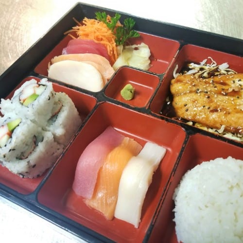 Sushi, Sashimi and Teriyaki.