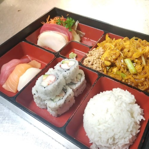 Sushi, Sashimi and Pad Thai.