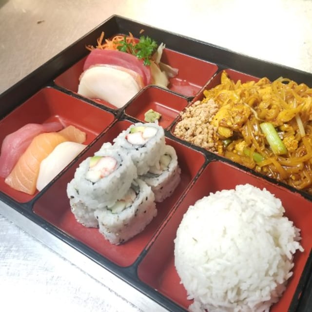 Sushi, Sashimi and Pad Thai.