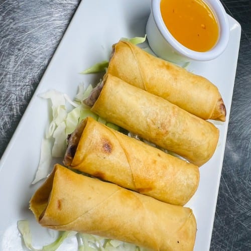 4 Pieces Homemade Thai Spring Roll.