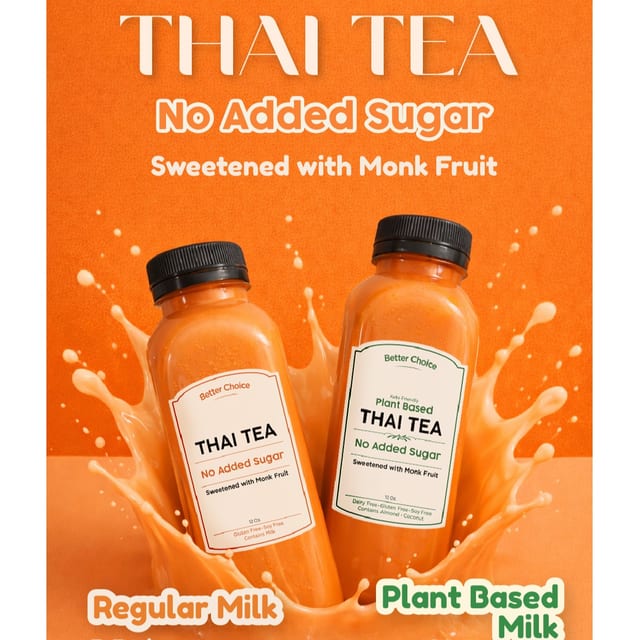 Thai Ice Tea NO SUGAR ADDED (No Ice).