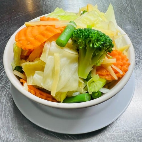 Steamed Vegetables.