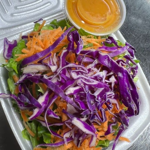 House Salad with Ginger Dressing.